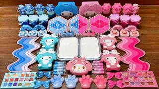 LIVE: Slime Mixing Random Things Into Glossy Slime | [blue] Vs [pink] Showdown #275