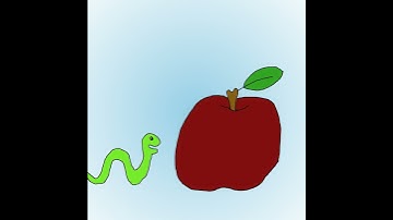 Worm 🐛 Attempts to Eat an Apple 🍎