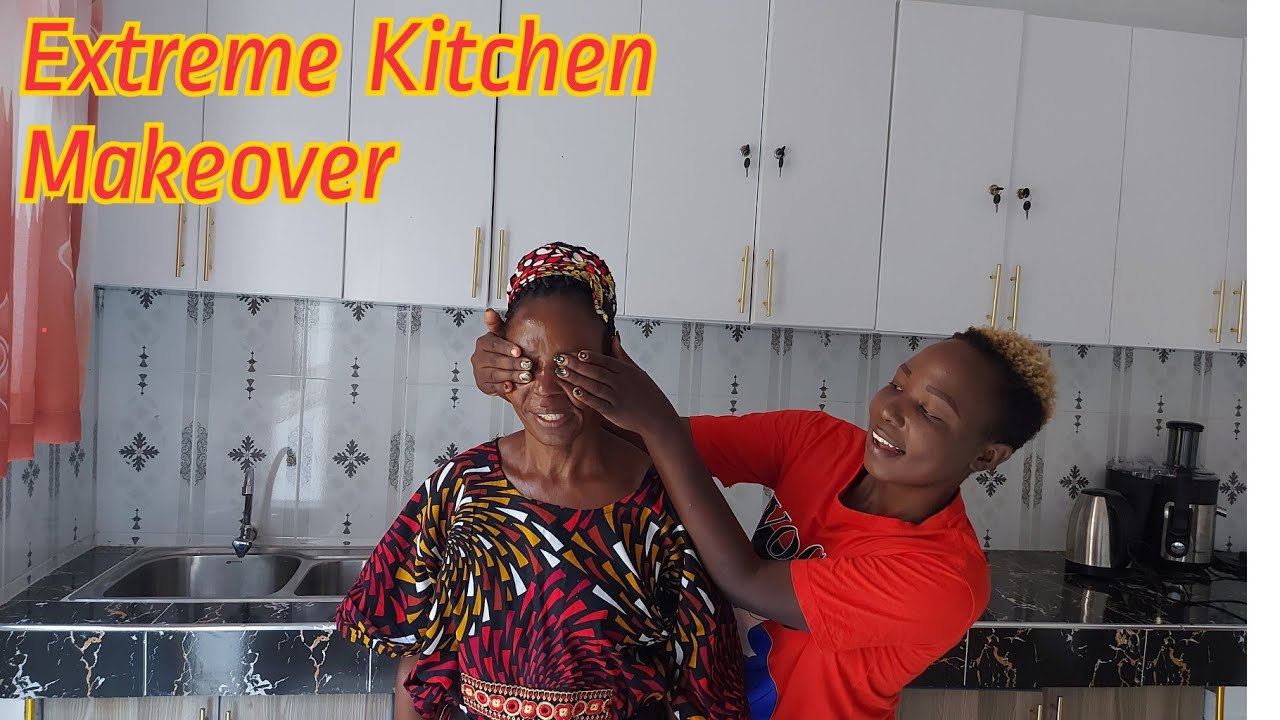 We Are Done !! Surprising My Mom With A Full Kitchen Makeover !! UNBELIEVABLE !!