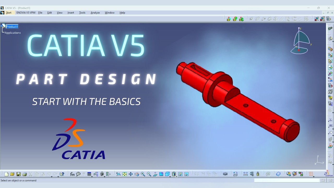 Axis - CATIA English Tutorial For Beginners Part Design - YouTube