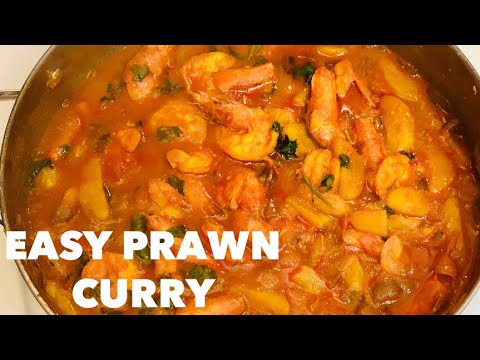 Prawn curry with potatoes, from the video