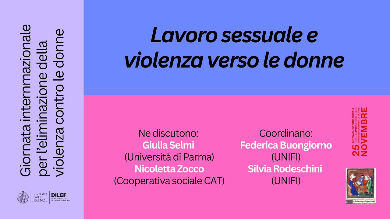 Lavoro sessuale e violenza verso le donne - 25 novembre 2025