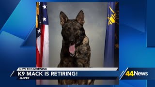 K9 Mack is retiring after seven years of service