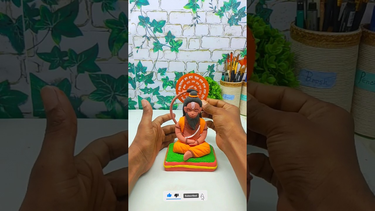 Bajrangbali idol making with super clay 🌸🚩 Jai Shri Ram 🚩🌸