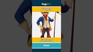 French - Franzose Vocabulary Builder Learn English Lernen Wir Englisch