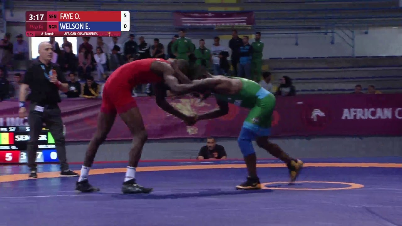 Round 1 FS - 57 kg: O. FAYE (SEN) v. E. WELSON (NGR)