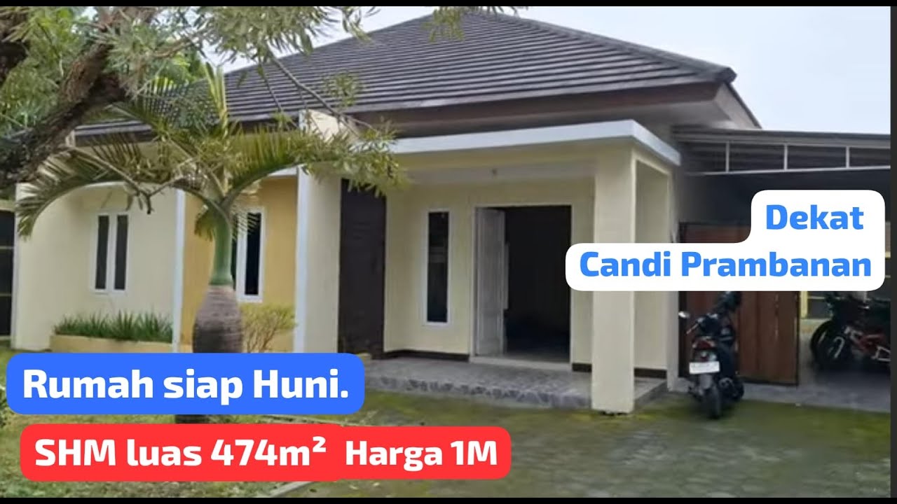 TERJUAL. rumah cantik SHM luas 474m² hrg 1M. Lokasi Dekat candi Prambanan Klaten