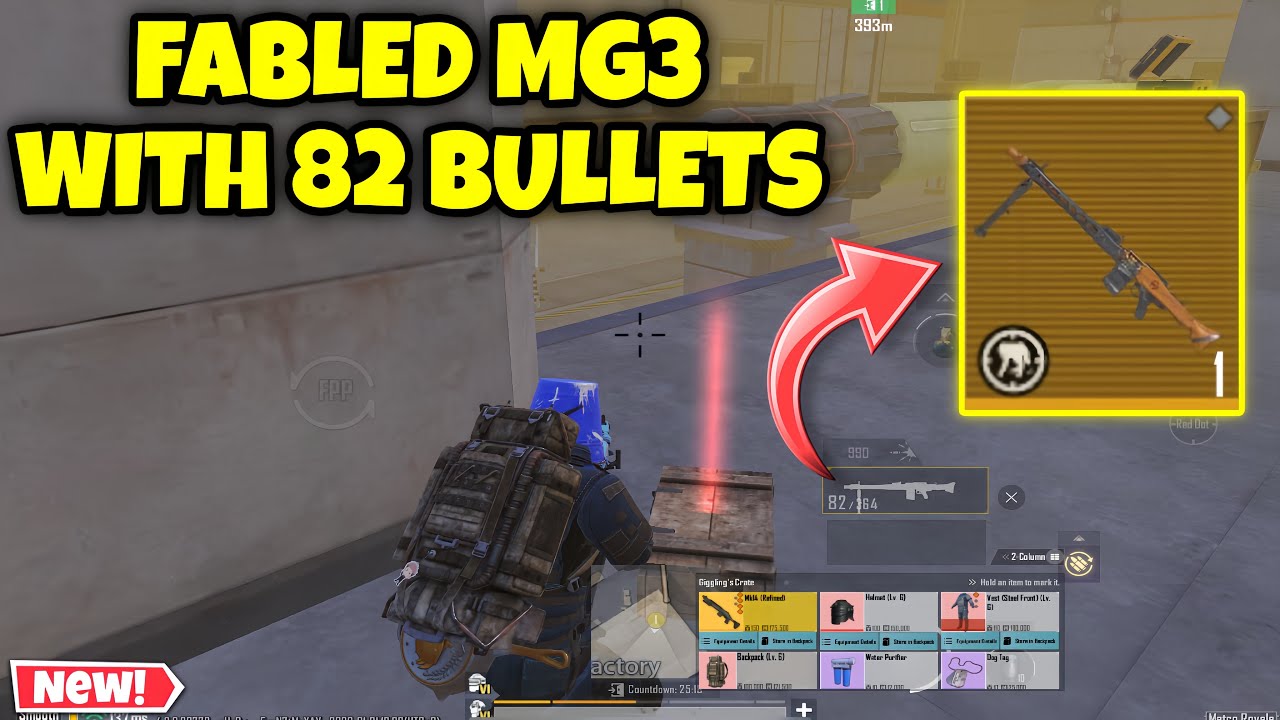 METRO ROYALE ENHANCE FABLED MG3 WITH 82 BULLETS | PUBG METRO ROYALE CHAPTER 30