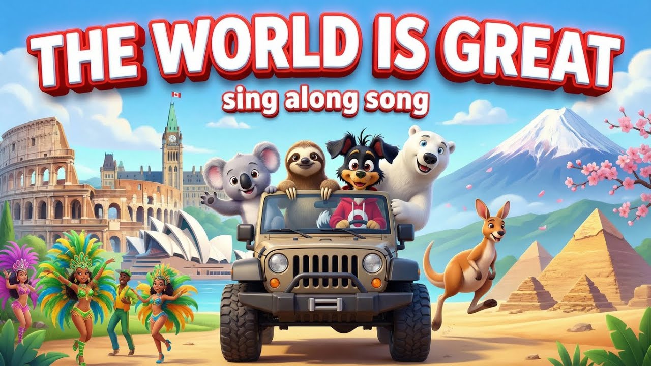 The World Is Great | Sing Along Kids Song About Countries & Travel