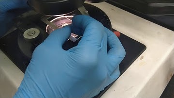 Mounting crystal in the  Single crystal X- ray diffractometer (Smart apex2, CCD).