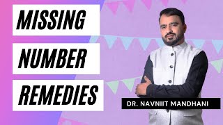 Missing Number Remedies without spending money