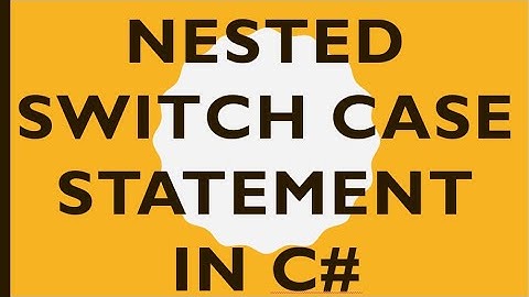 Nested Switch Case Statement in c# in urdu / hindi