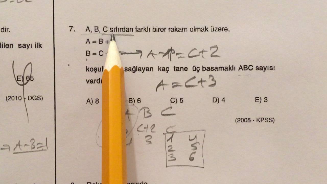Osym Sinavlarinda Cikmis Matematik Soru Cozumleri Sayi Basamaklari Test 1 2 Youtube