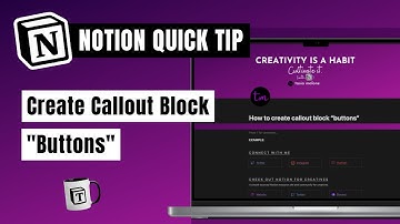 How to Create Callout Block "Buttons" in Notion | #QuickTip
