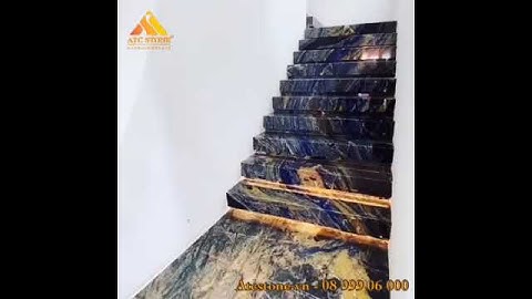 MẪU CẦU THANG BỘ ỐP ĐÁ HOA CƯƠNG SIÊU ĐẸP, SANG TRỌNG