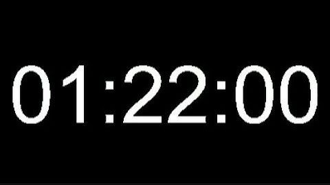 1 Hour 22 Minute Timer - 82 Minute Countdown - 4920 Seconds Alarm