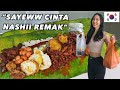 Gadis Korea 🇰🇷 Makan Semua Lauk Nasi Lemak Malaysia!!ㅣ말레이시아 길거리 음식