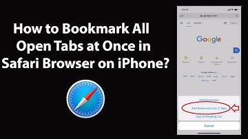 How to Bookmark All Open Tabs at Once in Safari Browser on iPhone?
