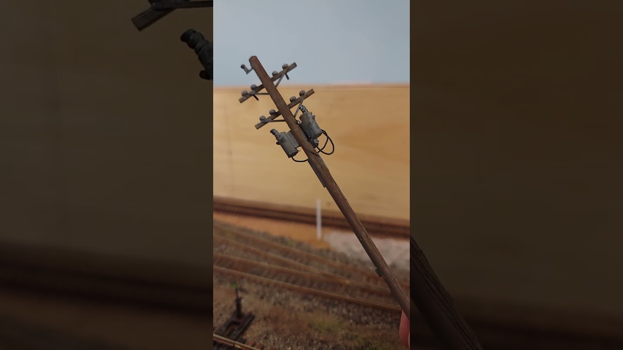 ho scale Hydro Poles scratch built