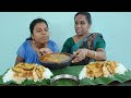 Unlimited katla fish curry with unlimited white rice eating challenge mom and daughter