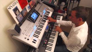 Video thumbnail of "Cherry Pink and Apple Blossom White Cereza rosa Gummy Mambo Yamaha Tyros 4 & Roland G70 By Rico"