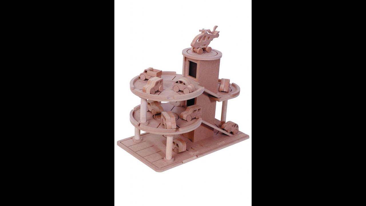 Unfinished Wooden Car Truck Garage Playset Kit DIY Build Paint Learning Activity includes One Car