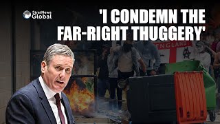 Britain Protests Turn Violent And Anti Migrant Keir Starmer Condemns 'Far Right Thuggery'