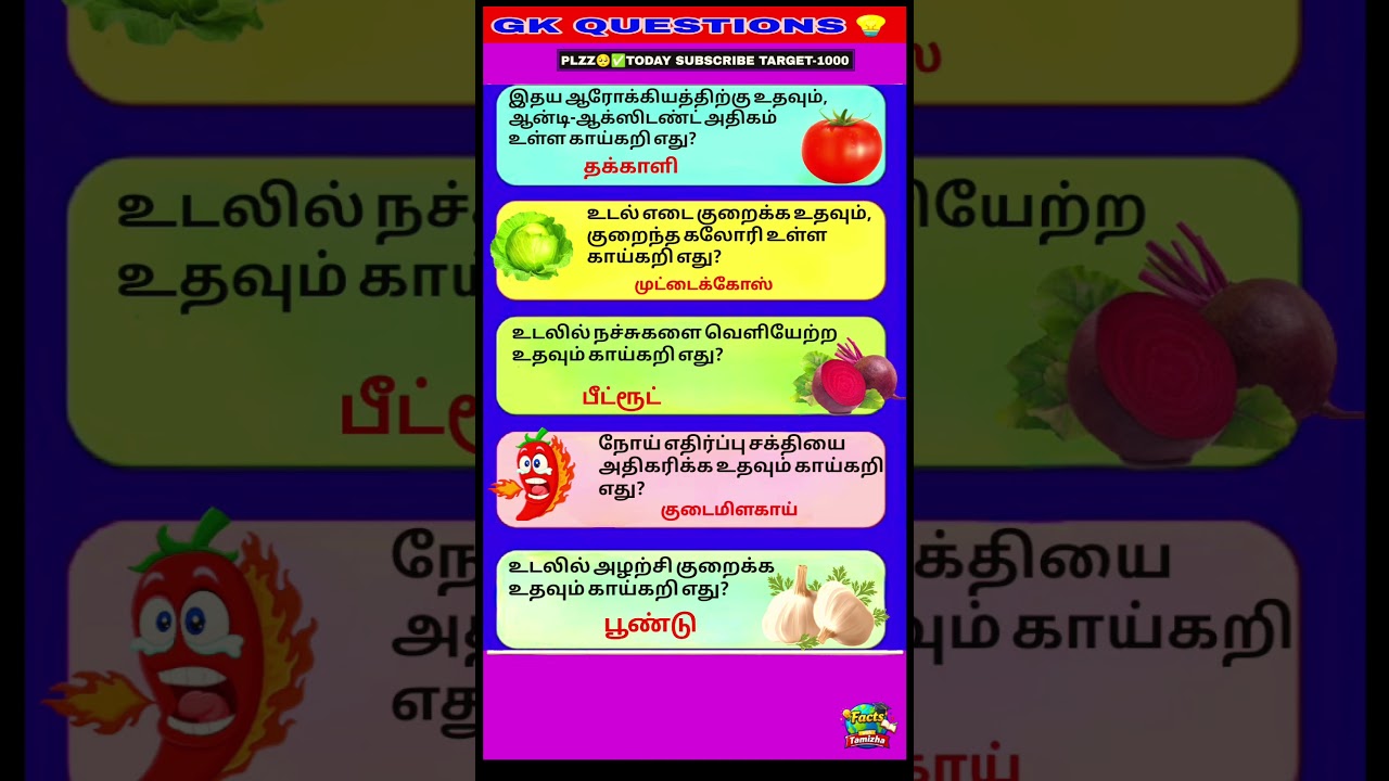 Gk questions and answers 🧠| Tamil GK Quiz| GK Question and Answer | 
