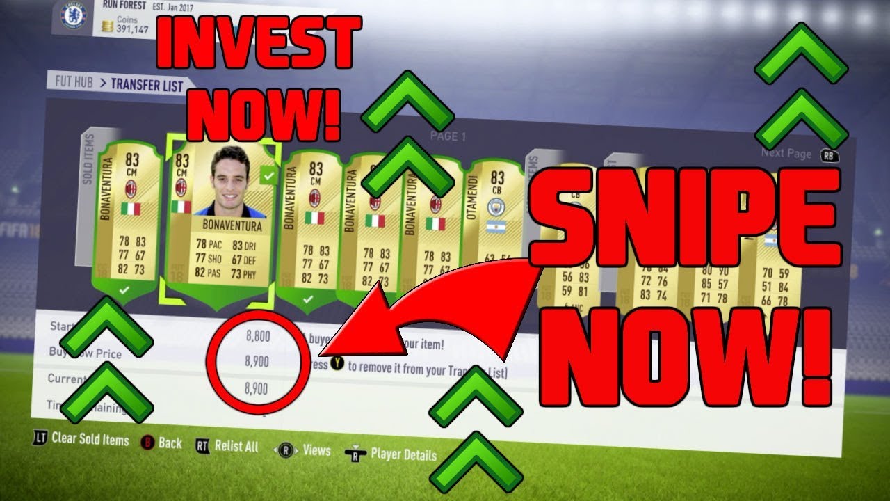 FIFA 18 EASIEST SNIPING FILTERS RIGHT NOW! BEST PLAYERS TO SNIPE! 5K PER CARD! BEST TRADING METHODS