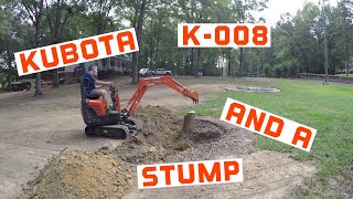 KUBOTA K-008-3 vs Stump