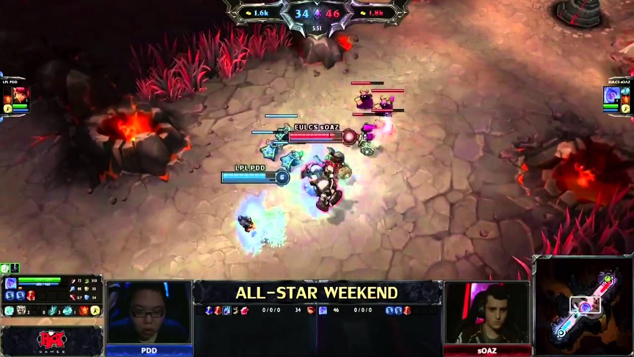 PDD (China) vs sOAZ (EU) 1v1 Annie vs Nunu LoL All-Stars Tournament Top Lane