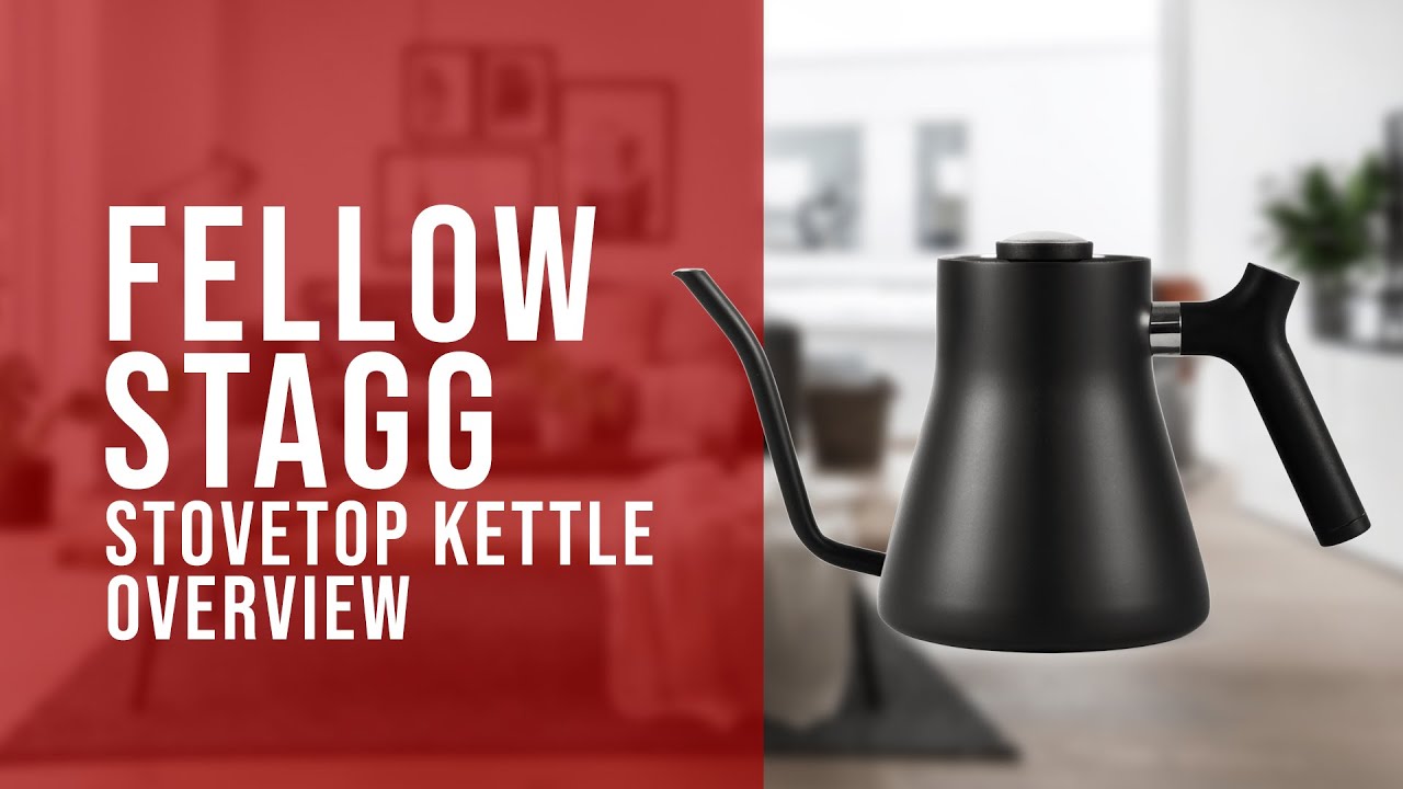 Fellow Stagg Kettle with Thermometer Gooseneck Stovetop 1L Black