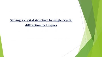 MS II X Ray Diffraction Techniques SCXRD 3 4R CHEM5134 Farhat UE