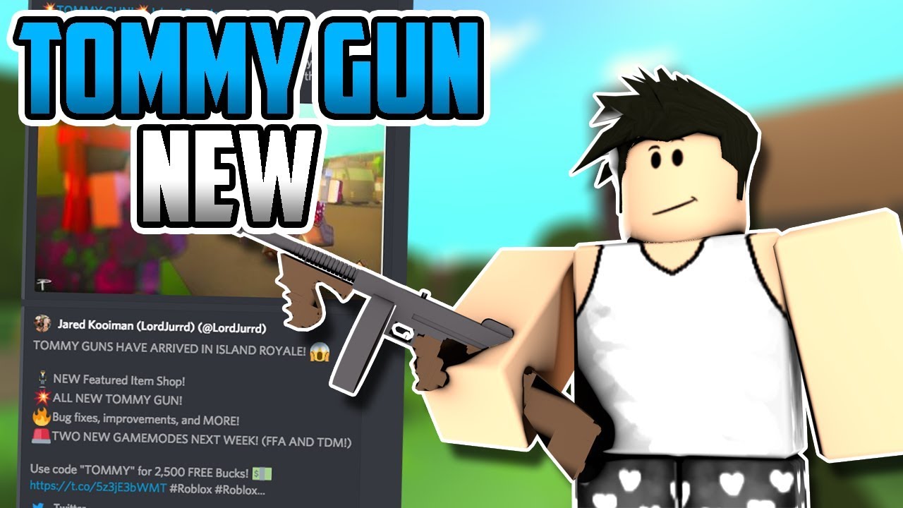 Tommy Gun Is Here Roblox Island Royale Youtube - island royale roblox new guns youtube
