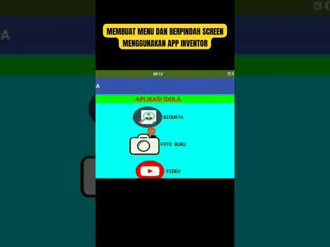 MEMBUAT MENU DAN BERPINDAH SCREEN MENGGUNAKAN APP INVENTOR #shortvideo