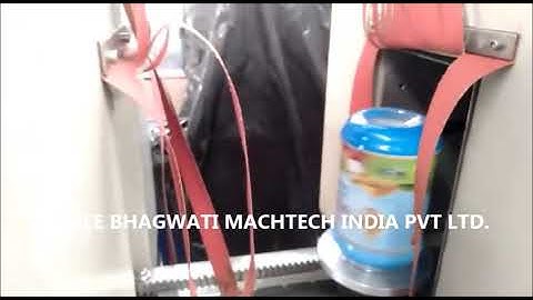 Empty Ghee Jar Shrink Sleeve Tunnel Line