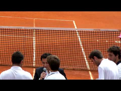 Marc Lopes and David Marrero - doubles trophy ceremony 67(1) 64 10-4 - Estoril Open 09-05-2010