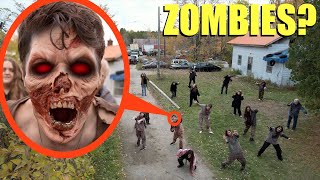 you won't believe what my drone saw in this secret abandoned real life Zombie Apocalypse Ghost Town! screenshot 2