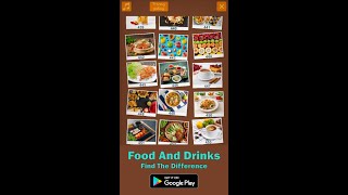 Food And Drinks - Find The Difference Game screenshot 2