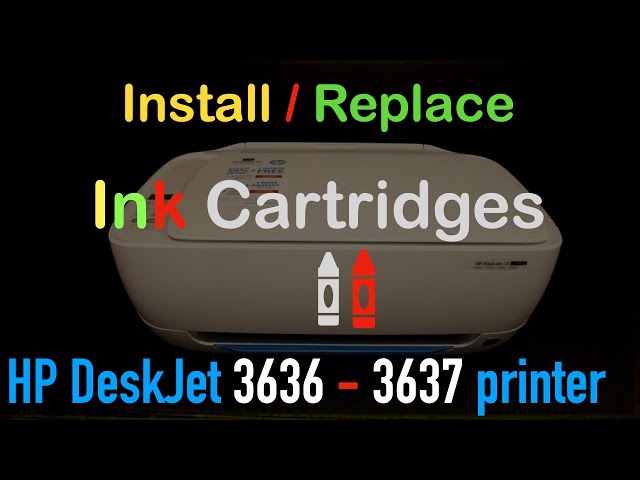 Næsten Præfiks Tilgivende HP DeskJet 3636, 3637 Ink Cartridge Replacement, Scan Alignment Page !! -  YouTube