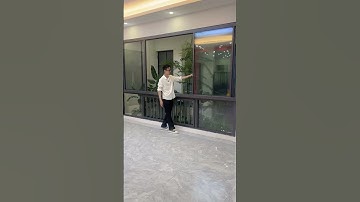 Extremely narrow six-track sliding window, free sliding, open large # aluminum alloy doors and