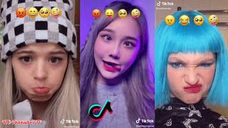 EMOJI Imitation Challenge.. Tiktok Compilation.. Female Version..  Face Zoom Challenge.. Trend