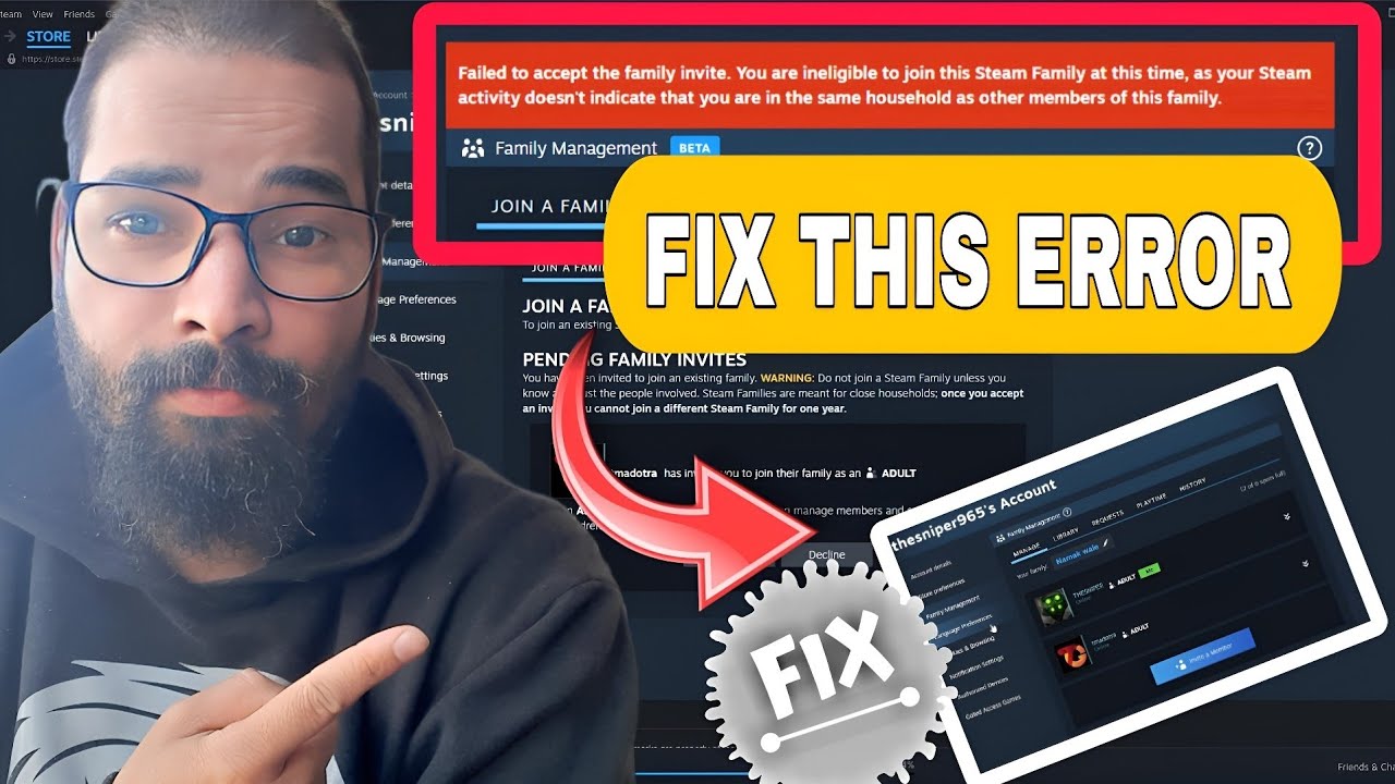 Steam Family Sharing Not Working? Here’s the Fix How to Fix Steam Family Invite Failed Error