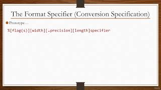 10  The printf Function