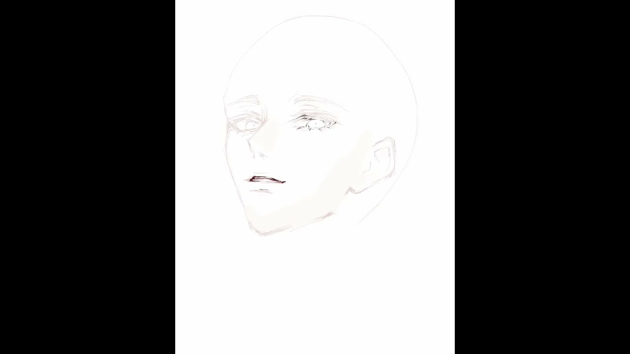 イラストメイキング 顔の線画 描き方 撮ってみた#clips #イラスト #drawing #illustration #art