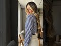 Camisa Social Feminina Listrada Manga Longa Tendência