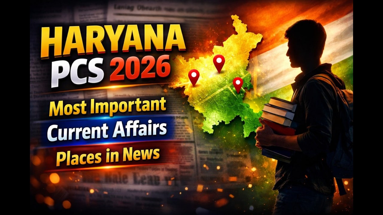 Haryana PCS 2026: Most Important Current Affairs & Places in News | HPSC Prelims 2026