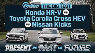 Honda HR-V vs Nissan Kicks vs Toyota Corolla Cross: Gas vs hybrid Big Test | Top Gear Philippines