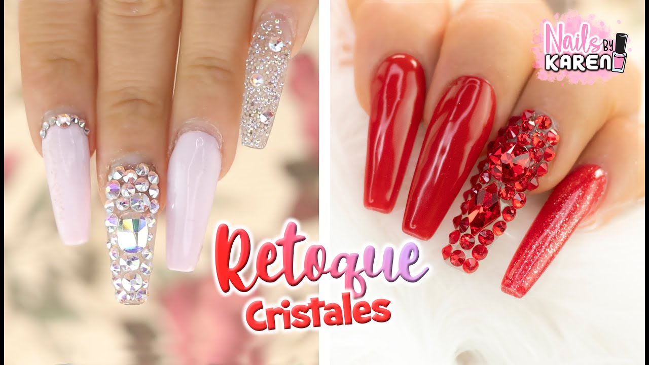 RETOQUE de UÑAS con CRISTALES | Color Rojo
