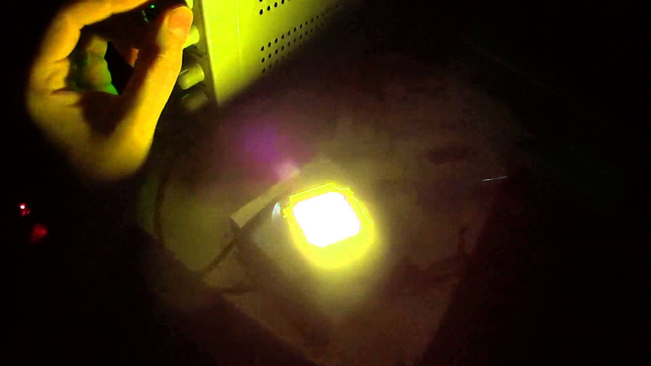 светодиод 100 ватт проба пера))) - YouTube